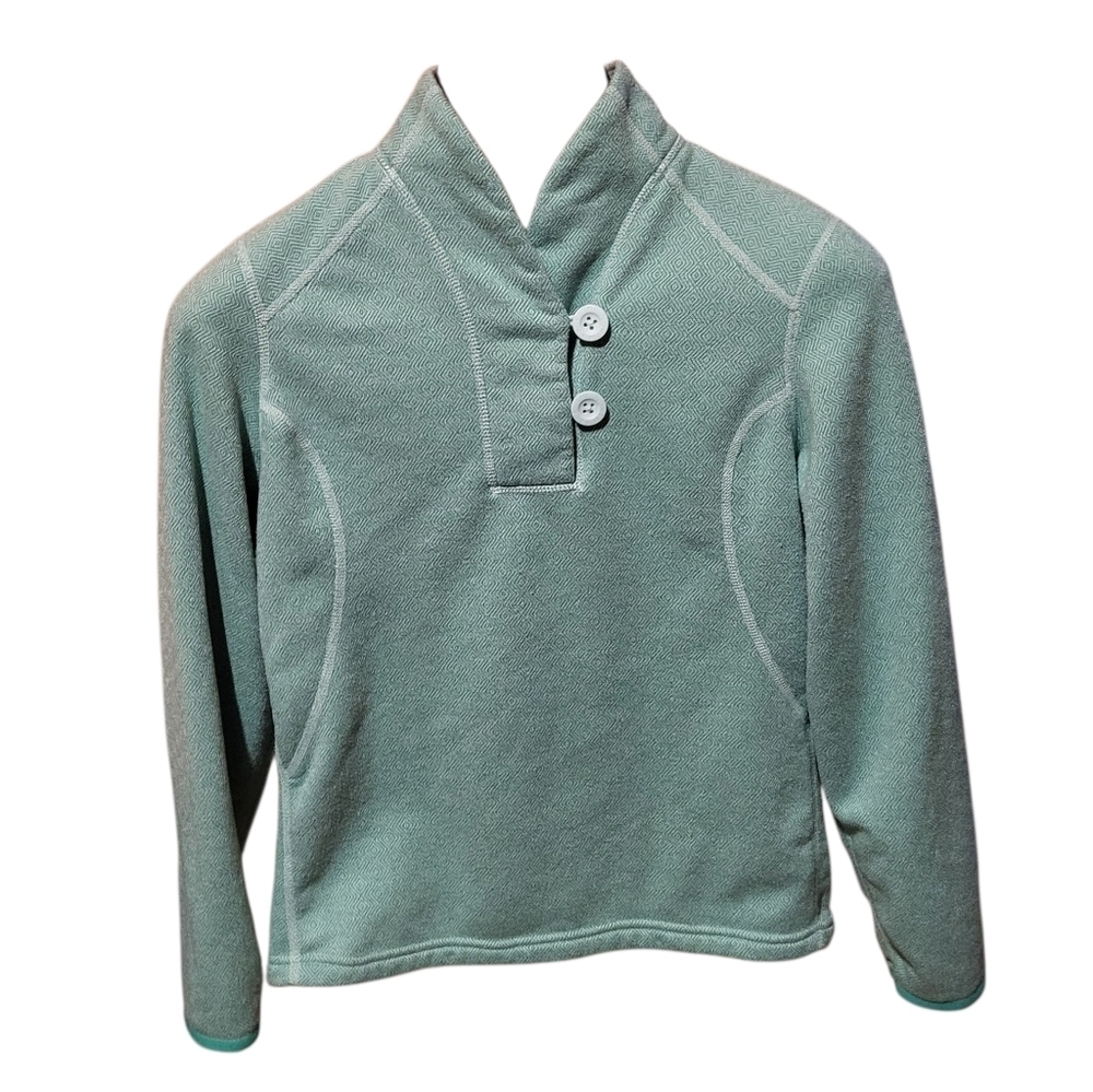 The North Face Teal Crescent Ridge Shawl Sweater Womens Size Medium